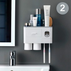 Органайзер универсальный для ванной на двух человек ST SM-OS0102 с дозатором зубной пасты
