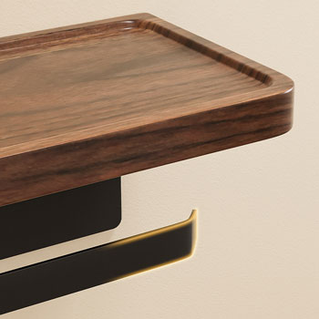 Держатель для туалетной бумаги с полочкой SM-HB2012/P (орех), картинка 3