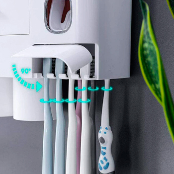 Органайзер универсальный для ванной на двух человек ST SM-OS0102 с дозатором зубной пасты, картинка 2