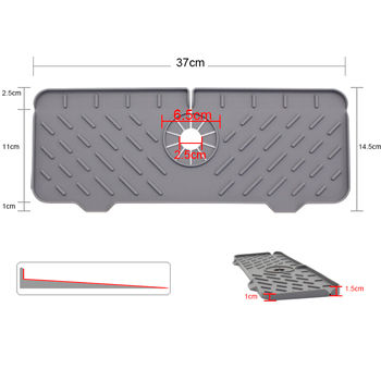 Сливной коврик под смеситель на раковину SM-DG3741/GY, картинка 4