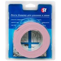 Бордюрная лента для раковин и ванн ST SM-TS20330PVC/PK 40 мм (20х20 мм) цвет розовый