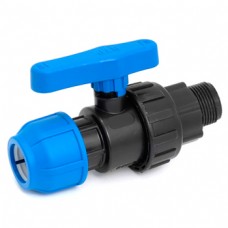 Шаровой кран ПНД 32-1' M разъемный