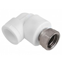 Угол с накидной гайкой полипропиленовый W - LH20F3 20 - 1/2' F (белый)
