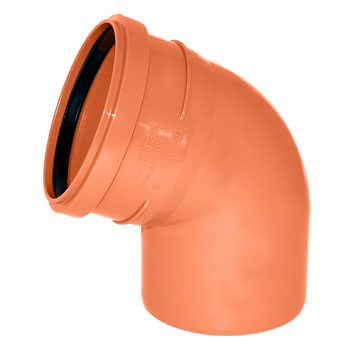 Канализационный отвод наружный РОССИЯ 110 мм угол 67 град.