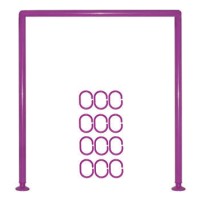 Карниз для ванной угловой (80х80) цвет розовый