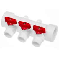 Коллектор полипропиленовый W-32х20х3 (красная ручка)