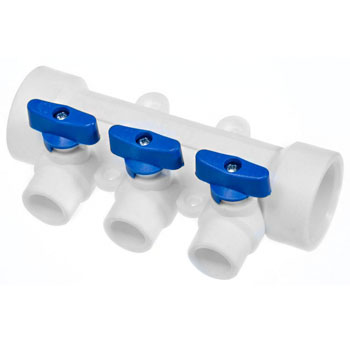 Коллектор полипропиленовый W-32х20х3 (синяя ручка)