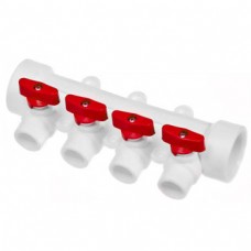 Коллектор полипропиленовый W-32х20х4 (красная ручка)