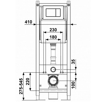 Комплект инсталляция для установки унитаза УКЛАД 'СИ 01.04.54.00.0' панель белая, картинка 2