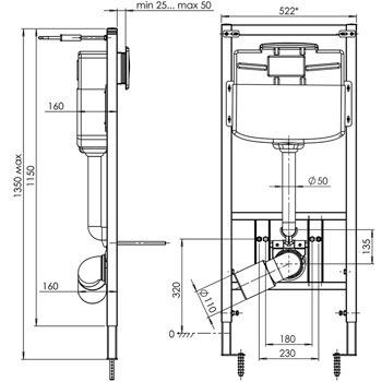 Комплект инсталляция для установки унитаза АНИ 'WCP1110', картинка 3