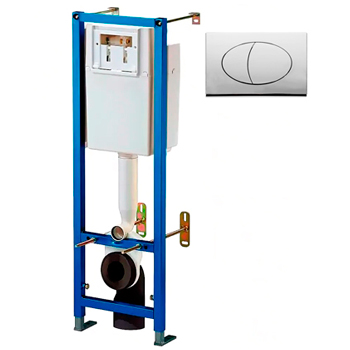 Инсталляция для установки унитаза SIAMP 'ВСМ VERSO 350' панель хром