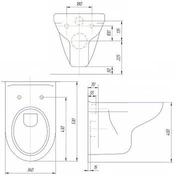 Подвесной унитаз ROSA 'ЭЛЕГАНС' микролифт, картинка 2