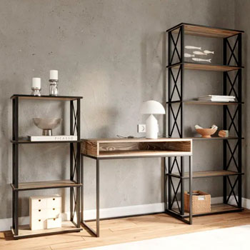 Стеллаж Лофт-3 муар 9005 Дуб Вотан (300х500х770), картинка 2