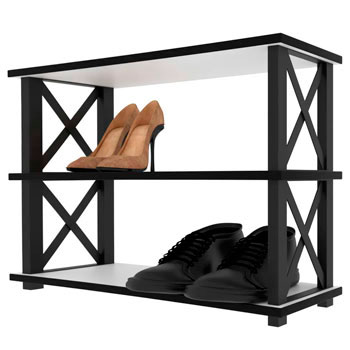 Обувница Лофт муар 9005 Белый (250х490х600), картинка 2