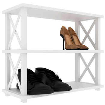 Обувница Лофт муар 9016 Белый (300х490х750), картинка 2