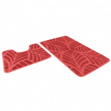 Комплект ковриков для санузла SHAHINTEX АКТИВ icarpet 001 цвет ягодный 73 (60х100/60х50)