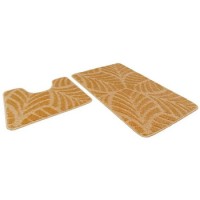 Комплект ковриков для санузла SHAHINTEX АКТИВ icarpet 001 цвет капучино 17 (60х100/60х50)