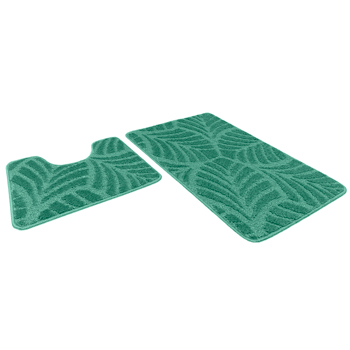 Комплект ковриков для санузла SHAHINTEX АКТИВ icarpet 001 цвет зеленый 52 (60х100/60х50)