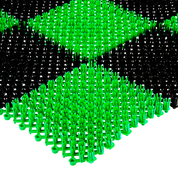 Коврик придверный МУЛЬТИПЛАСТ 'ТРАВКА' черно-зеленый (41х54), картинка 2