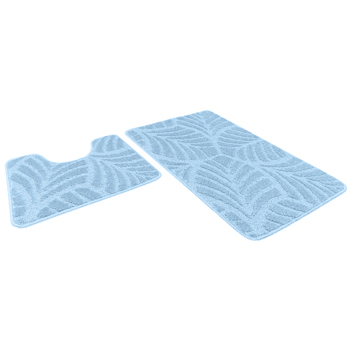 Комплект ковриков для санузла SHAHINTEX АКТИВ icarpet 001 цвет голубой 11 (60х100/60х50)