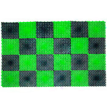 Коврик придверный МУЛЬТИПЛАСТ 'ТРАВКА' черно-зеленый (41х54)