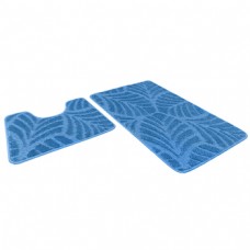 Комплект ковриков для санузла SHAHINTEX АКТИВ icarpet 001 цвет синий 56 (60х100/60х50)