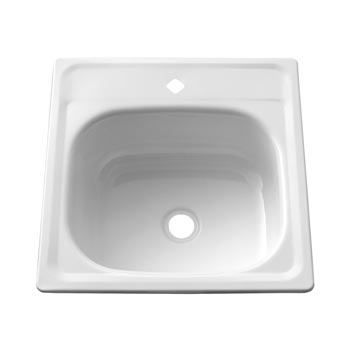 Мойка стальная эмалированная САНТЭКС(450х50) (1.2 mm) с кронштейном