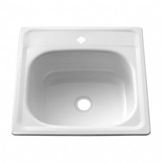 Мойка стальная эмалированная САНТЭКС 500х500 (1.2 mm) с кронштейном