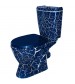 Унитаз-компакт ROSA 'РЕССА' цвет синий кракелюр (2-реж.арм...