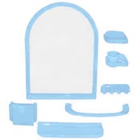 Комплект для ванной 'ЕЛЕНА' цвет голубой