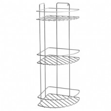 Полка РОССИЯ трехъярусная угловая (250 мм) нержавеющая сталь