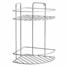 Полка РОССИЯ двухъярусная угловая (250 мм) нержавеющая сталь