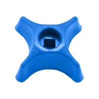 Ручка для вентиля 'КРЕСТ' цвет синий 'квадрат' (1 шт.)