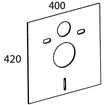 Звукоизолирующий демпфер для подвесного унитаза (400х420), картинка 2