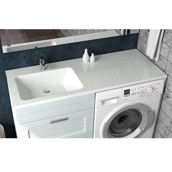 Умывальник ST 'ЛАКШЕРИ 120' левая над стиральной машиной (с кронштейном), картинка 2