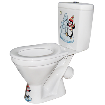 Унитаз-компакт детский ПКФ ФАРФОР 'ПИНГВИН' (ручная роспись)