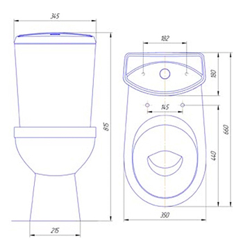 Унитаз-компакт ПКФ ФАРФОР 'КУВШИНКА' (ручная роспись), картинка 3