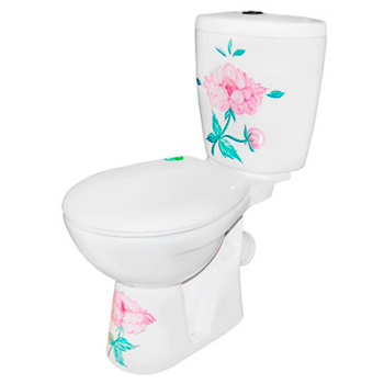 Унитаз-компакт ПКФ ФАРФОР 'ПИОН' (ручная роспись)