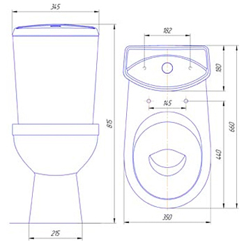 Унитаз-компакт ПКФ ФАРФОР 'ФЕЯ' (ручная роспись), картинка 3