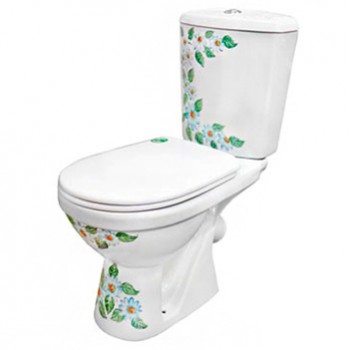 Унитаз-компакт ПКФ ФАРФОР 'РОМАШКИ' (ручная роспись)