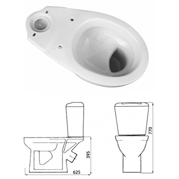 Унитаз-компакт ЛОБНЯ 'КОМФОРТ ЦОП Стандарт' нижний подвод, картинка 2