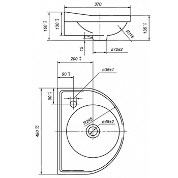 Умывальник с пьедесталом тюльпан Старый Оскол 'ОРФЕЙ' детский, картинка 2
