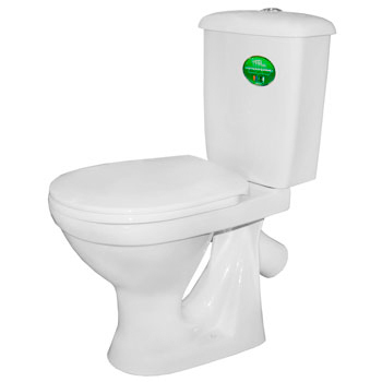 Унитаз-компакт Старый Оскол 'СУПЕРКОМПАКТ ЛЮКС' выпуск КОСОЙ (1 реж.Кнопка ,полипр.SOFT-CLOUSER)