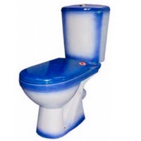 Унитаз-компакт ROSA 'УЮТ' цвет синий декор