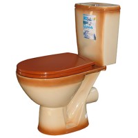 Унитаз-компакт ROSA 'СОЛО' цвет коричневый декор