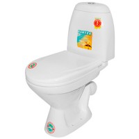 Унитаз-компакт SANTEK 'РИМИНИ' 1.WH30.2.130 выпуск косой (сиденье дюропласт, двухрежимный)