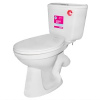 Унитаз-компакт SANTEK 'БРИЗ' 1.WH30.2.138 выпуск косой (сиденье дюропласт, двухрежимный)