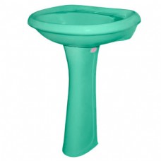 Умывальник с пьедесталом SANTERI 'ВОРОТЫНСКИЙ' 1.3111.7.S04.10B.0/1.3601.7.S04.00В.0 цвет салатовый