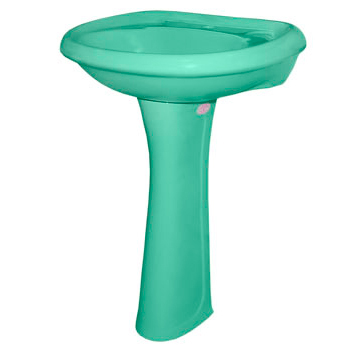 Умывальник с пьедесталом SANTERI 'ВОРОТЫНСКИЙ' 1.3111.7.S04.10B.0/1.3601.7.S04.00В.0 цвет салатовый