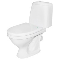Унитаз-компакт SANTERI 'СОНАТА КОМФОРТ' 1.P206.2.S00.00B.F выпуск косой (сиденье полипропилен антибакт. 'Soft-Close', двухрежимный) цвет белый